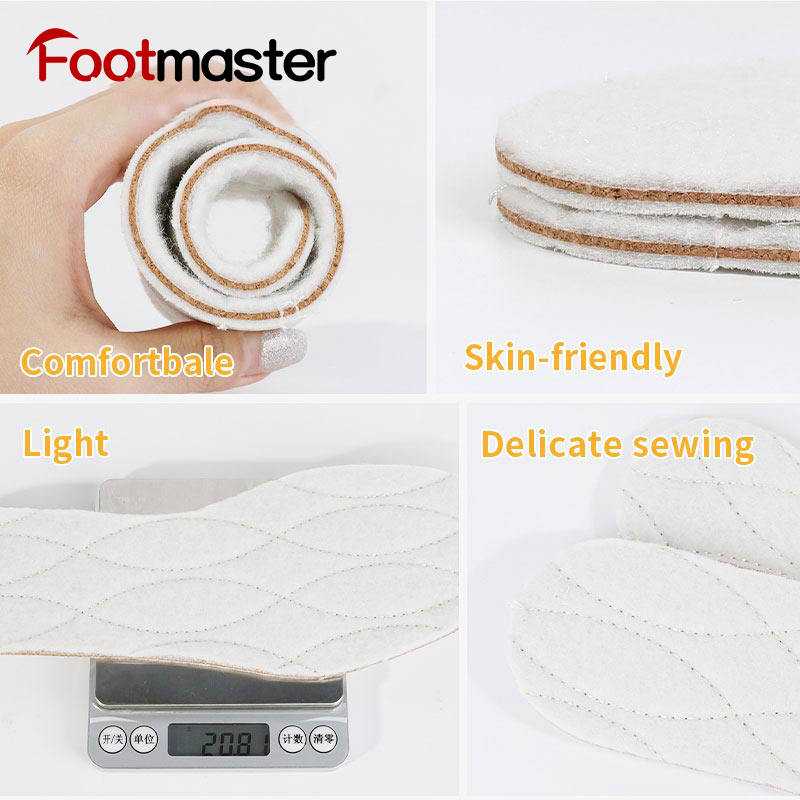White Winter Felt Insole